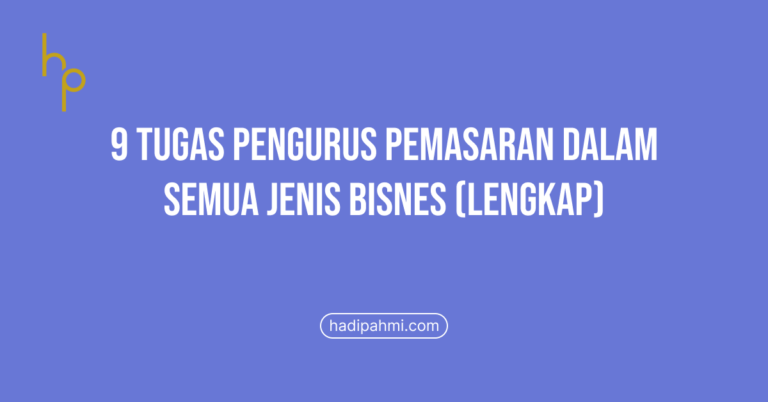 tugas pengurus pemasaran